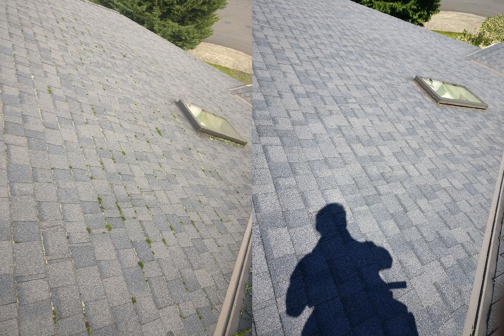 Roof cleaning on 183rd ct in vancouver wa 98682